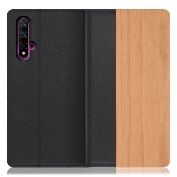 [ LOOF NATURE ] HUAWEI nova 5T nova5t スマホケース ケース カバー 手帳型ケース カード収納 マグネット付き 天然木 本革 ベルトなし [ HUAWEI nova 5T ]