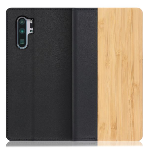 [ LOOF NATURE ] HUAWEI P30 Pro p30pro p30プロ スマホケース ケース カバー 手帳型ケース カード収納 マグネット付き 天然木 本革 ベルトなし [ HUAWEI P30 Pro ]
