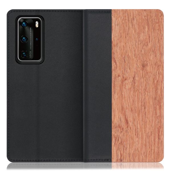 [ LOOF NATURE ] HUAWEI P40 Pro 5G p40pro5g p40pro プロ スマホケース ケース カバー 手帳型ケース カード収納 マグネット付き 天然木 本革 ベルトなし [ HUAWEI P40 Pro 5G ]