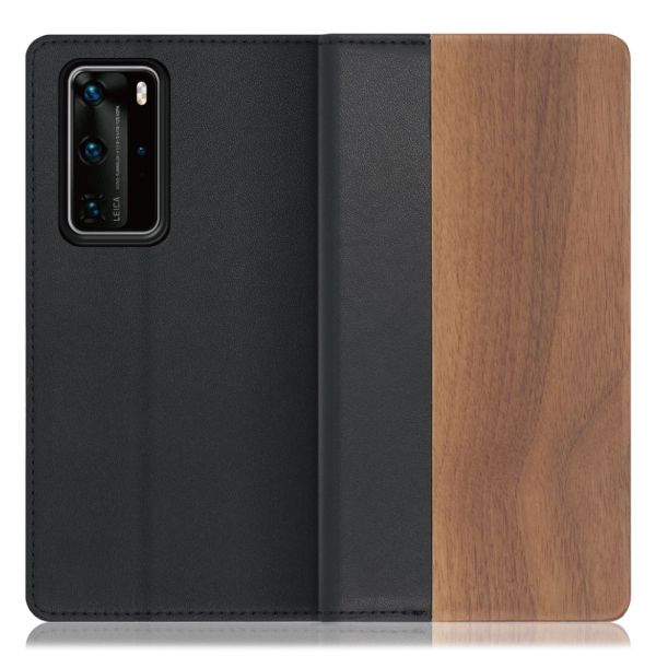 [ LOOF NATURE ] HUAWEI P40 Pro 5G p40pro5g p40pro プロ スマホケース ケース カバー 手帳型ケース カード収納 マグネット付き 天然木 本革 ベルトなし [ HUAWEI P40 Pro 5G ]