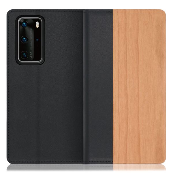 [ LOOF NATURE ] HUAWEI P40 Pro 5G p40pro5g p40pro プロ スマホケース ケース カバー 手帳型ケース カード収納 マグネット付き 天然木 本革 ベルトなし [ HUAWEI P40 Pro 5G ]