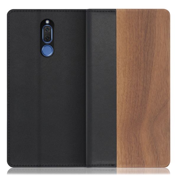 [ LOOF NATURE ] HUAWEI Mate 10 lite RNE-L25 mate10lite mate 10lite mate10 lite スマホケース ケース カバー 手帳型ケース カード収納 マグネット付き 天然木 本革 ベルトなし [ HUAWEI Mate 10 lite ]