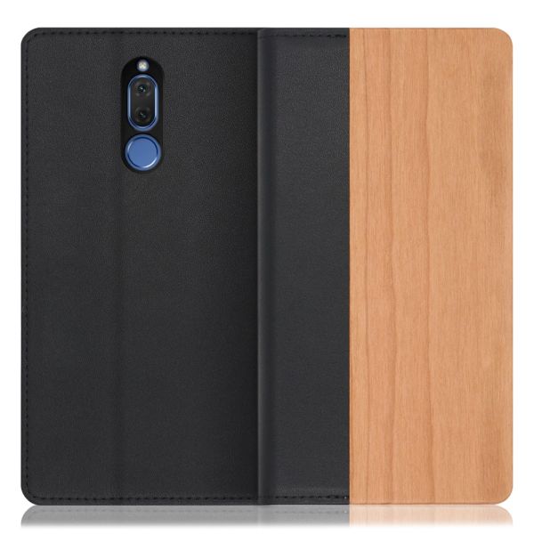 [ LOOF NATURE ] HUAWEI Mate 10 lite RNE-L25 mate10lite mate 10lite mate10 lite スマホケース ケース カバー 手帳型ケース カード収納 マグネット付き 天然木 本革 ベルトなし [ HUAWEI Mate 10 lite ]