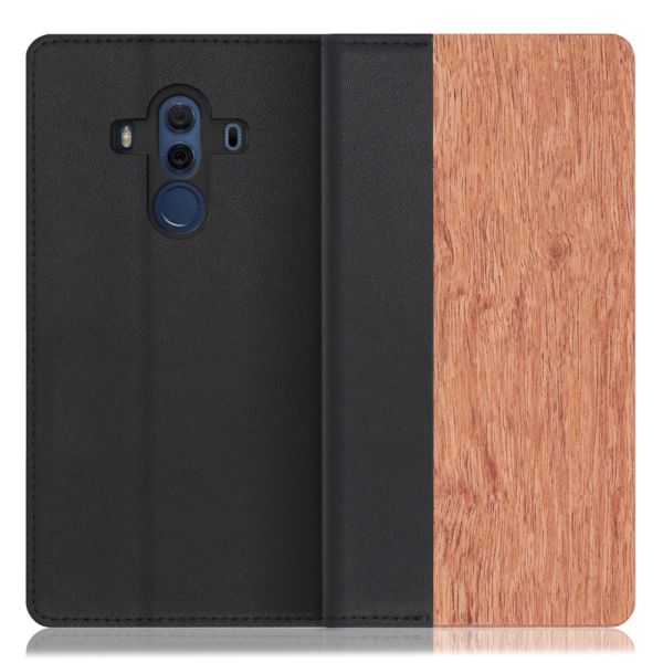 [ LOOF NATURE ] HUAWEI Mate 10 Pro 703HW / BLA-L29 mate10pro mate 10pro mate10 pro スマホケース ケース カバー 手帳型ケース カード収納 マグネット付き 天然木 本革 ベルトなし [ HUAWEI Mate 10 Pro ]