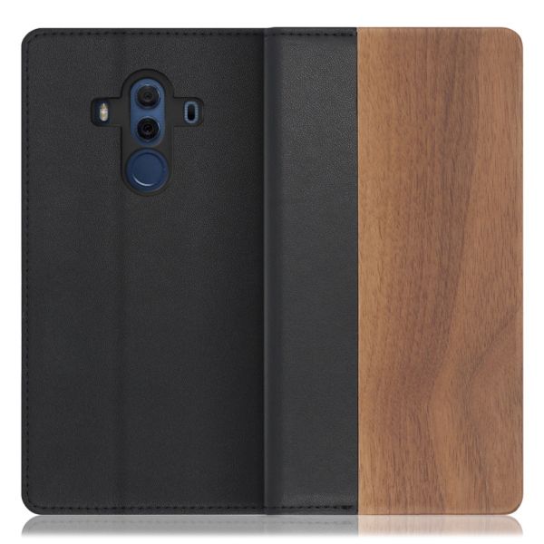[ LOOF NATURE ] HUAWEI Mate 10 Pro 703HW / BLA-L29 mate10pro mate 10pro mate10 pro スマホケース ケース カバー 手帳型ケース カード収納 マグネット付き 天然木 本革 ベルトなし [ HUAWEI Mate 10 Pro ]