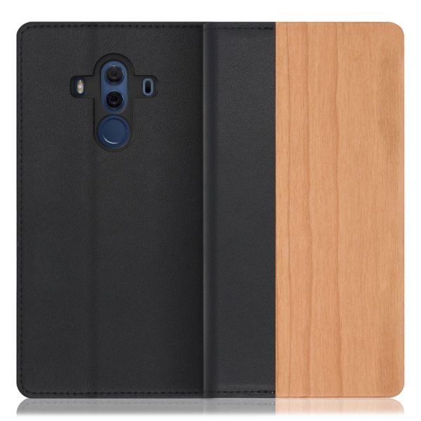 [ LOOF NATURE ] HUAWEI Mate 10 Pro 703HW / BLA-L29 mate10pro mate 10pro mate10 pro スマホケース ケース カバー 手帳型ケース カード収納 マグネット付き 天然木 本革 ベルトなし [ HUAWEI Mate 10 Pro ]