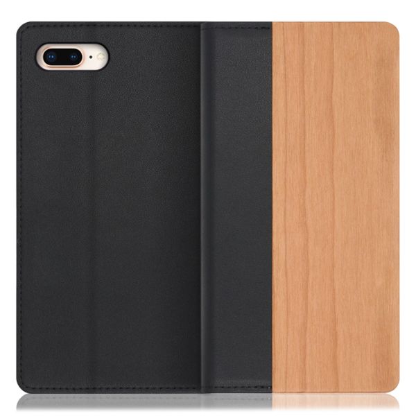 [ LOOF NATURE ] iPhone 7 Plus / 8 Plus iphone7plus iphone8plus 7plus 8plus スマホケース ケース カバー 手帳型ケース カード収納 マグネット付き 天然木 本革 ベルトなし [ iPhone 7 Plus / 8 Plus ]