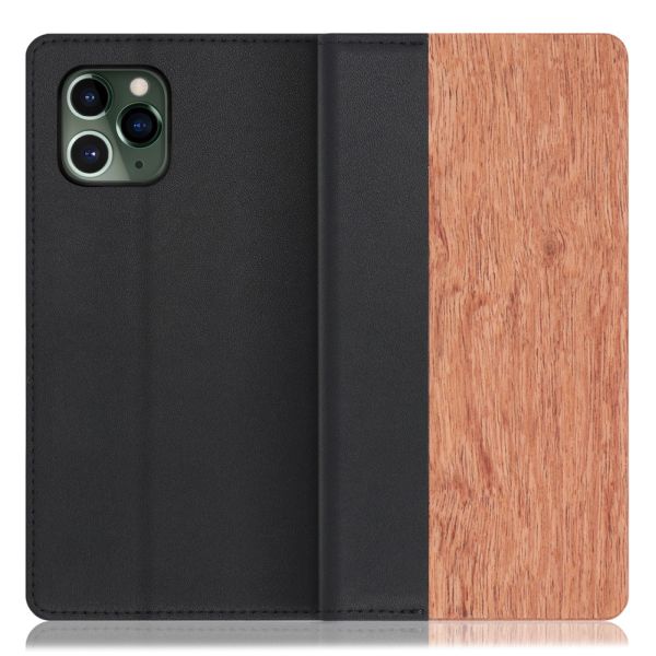 [ LOOF NATURE ] iPhone 11 Pro iPhone11pro 11pro スマホケース ケース カバー 手帳型ケース カード収納 マグネット付き 天然木 本革 ベルトなし [ iPhone 11 Pro ]
