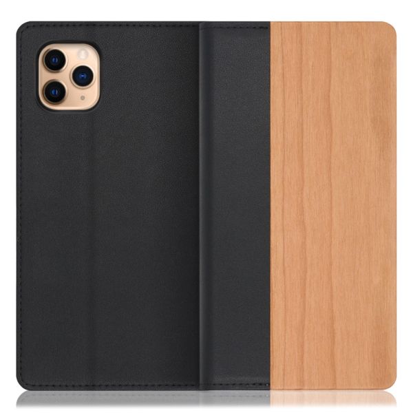 [ LOOF NATURE ] iPhone 11 Pro Max iPhone11promax 11promax 11 promax スマホケース ケース カバー 手帳型ケース カード収納 マグネット付き 天然木 本革 ベルトなし [ iPhone 11 Pro Max ]
