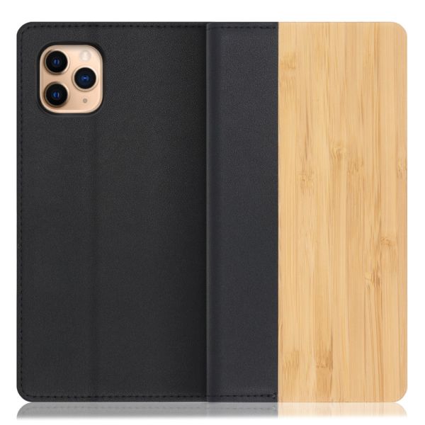 [ LOOF NATURE ] iPhone 11 Pro Max iPhone11promax 11promax 11 promax スマホケース ケース カバー 手帳型ケース カード収納 マグネット付き 天然木 本革 ベルトなし [ iPhone 11 Pro Max ]