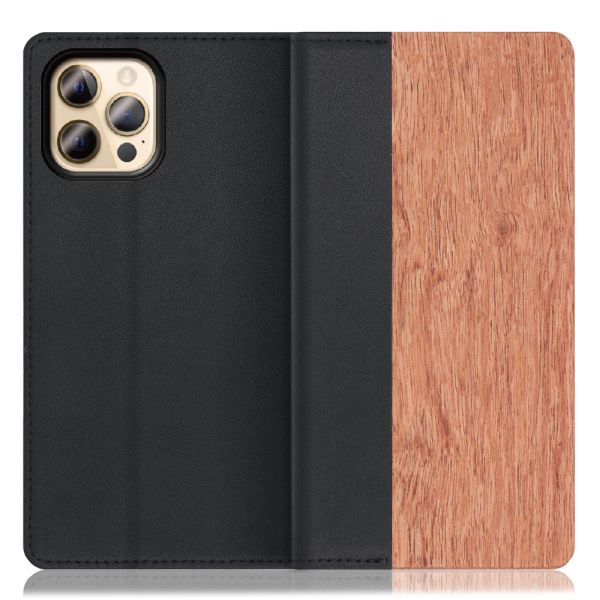 [ LOOF NATURE ] iPhone 12 Pro Max iphone12promax 12promax 12プロマックス スマホケース ケース カバー 手帳型ケース カード収納 マグネット付き 天然木 本革 ベルトなし [ iPhone 12 Pro Max ]