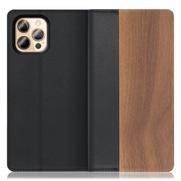 [ LOOF NATURE ] iPhone 12 Pro Max iphone12promax 12promax 12プロマックス スマホケース ケース カバー 手帳型ケース カード収納 マグネット付き 天然木 本革 ベルトなし [ iPhone 12 Pro Max ]