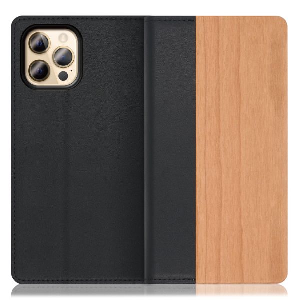 [ LOOF NATURE ] iPhone 12 Pro Max iphone12promax 12promax 12プロマックス スマホケース ケース カバー 手帳型ケース カード収納 マグネット付き 天然木 本革 ベルトなし [ iPhone 12 Pro Max ]