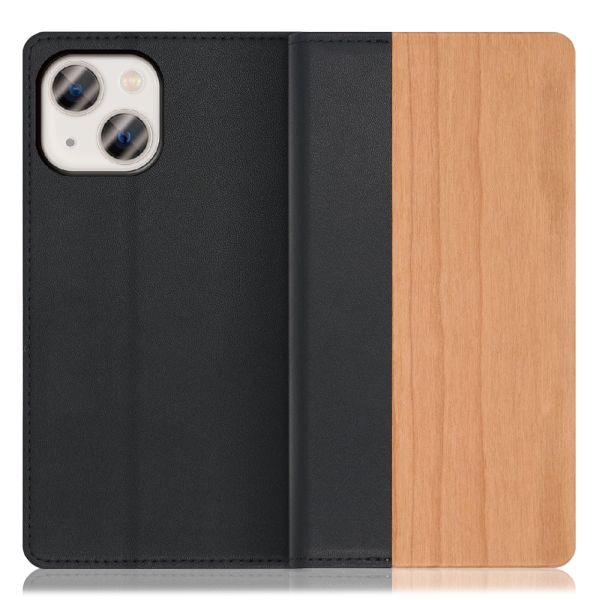 [ LOOF NATURE ] iPhone 13 mini iphone13mini 13mini ミニ スマホケース ケース カバー 手帳型ケース カード収納 マグネット付き 天然木 本革 ベルトなし [ iPhone 13 mini ]