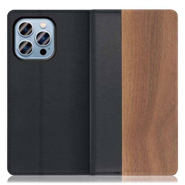 [ LOOF NATURE ] iPhone 13 Pro iphone13pro 13pro プロ スマホケース ケース カバー 手帳型ケース カード収納 マグネット付き 天然木 本革 ベルトなし [ iPhone 13 Pro ]