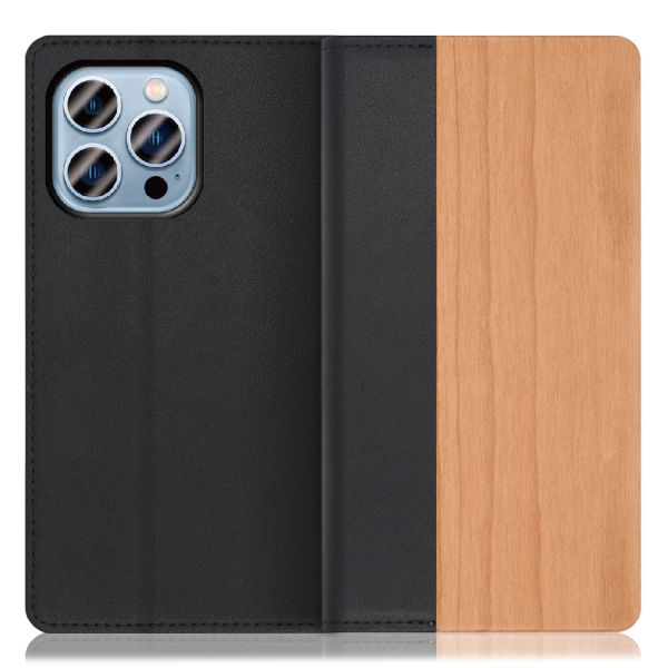 [ LOOF NATURE ] iPhone 13 Pro iphone13pro 13pro プロ スマホケース ケース カバー 手帳型ケース カード収納 マグネット付き 天然木 本革 ベルトなし [ iPhone 13 Pro ]