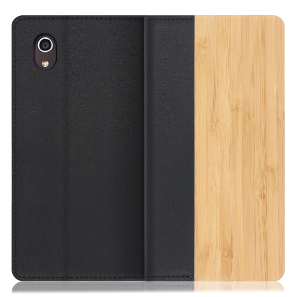 [ LOOF NATURE ] KYOCERA DIGNO J 704KC  dignoj ディグノJ スマホケース ケース カバー 手帳型ケース カード収納 マグネット付き 天然木 本革 ベルトなし [ DIGNO J / 704KC ]