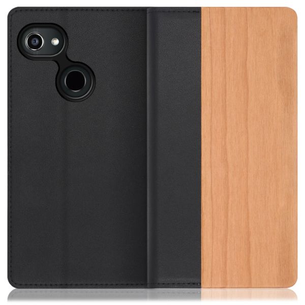 [ LOOF NATURE ] GRATINA KYV48 グラティーナ スマホケース ケース カバー 手帳型ケース カード収納 マグネット付き 天然木 本革 ベルトなし [ GRATINA KYV48 ]