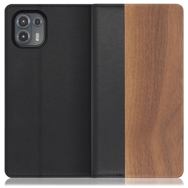 [ LOOF NATURE ] motorola  edge 20 fusion efge20fusion edge20 スマホケース ケース カバー 手帳型ケース カード収納 マグネット付き 天然木 本革 ベルトなし [ edge 20 fusion ]