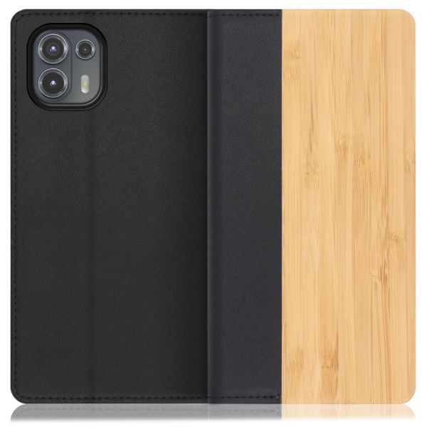 [ LOOF NATURE ] motorola  edge 20 fusion efge20fusion edge20 スマホケース ケース カバー 手帳型ケース カード収納 マグネット付き 天然木 本革 ベルトなし [ edge 20 fusion ]