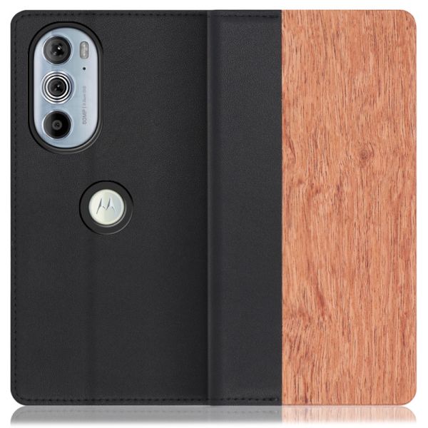 [ LOOF NATURE ] motorola  edge 30 pro edge30pro edge30 30pro プロ スマホケース ケース カバー 手帳型ケース カード収納 マグネット付き 天然木 本革 ベルトなし [ edge 30 pro ]