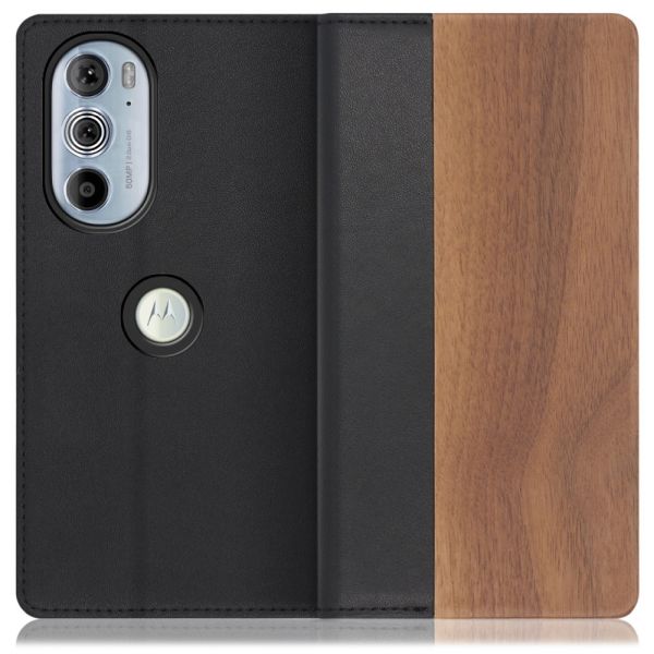 [ LOOF NATURE ] motorola  edge 30 pro edge30pro edge30 30pro プロ スマホケース ケース カバー 手帳型ケース カード収納 マグネット付き 天然木 本革 ベルトなし [ edge 30 pro ]