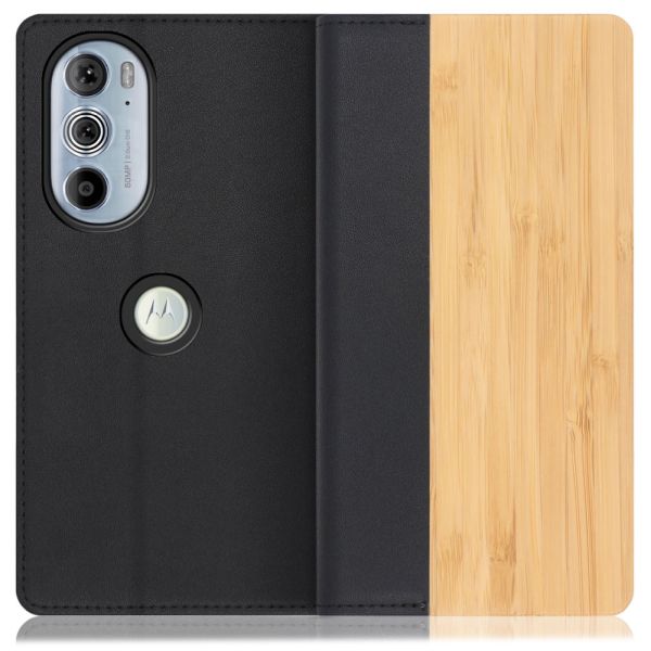 [ LOOF NATURE ] motorola  edge 30 pro edge30pro edge30 30pro プロ スマホケース ケース カバー 手帳型ケース カード収納 マグネット付き 天然木 本革 ベルトなし [ edge 30 pro ]