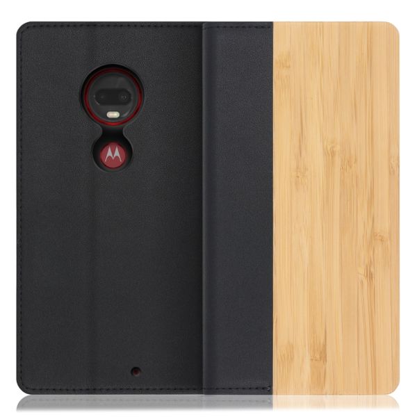[ LOOF NATURE ] motorola moto g7 / g7 plus motog7 motog7plus g7plus g7+ スマホケース ケース カバー 手帳型ケース カード収納 マグネット付き 天然木 本革 ベルトなし [ motorola moto g7 / g7 plus ]