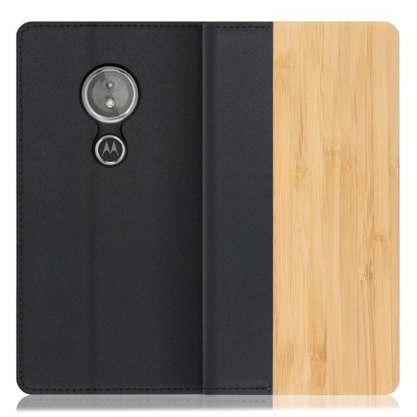 [ LOOF NATURE ] motorola moto e5 / g6 play motoe5 motog6play g6play スマホケース ケース カバー 手帳型ケース カード収納 マグネット付き 天然木 本革 ベルトなし [ motorola moto e5 / g6 play ]