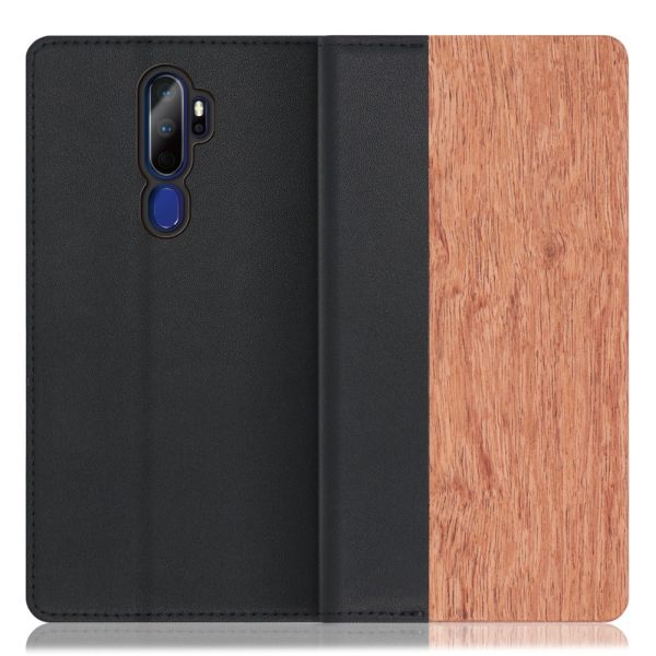 [ LOOF NATURE ] OPPO A5 2020 a52020 oppoa5 スマホケース ケース カバー 手帳型ケース カード収納 マグネット付き 天然木 本革 ベルトなし [ OPPO A5 2020 ]