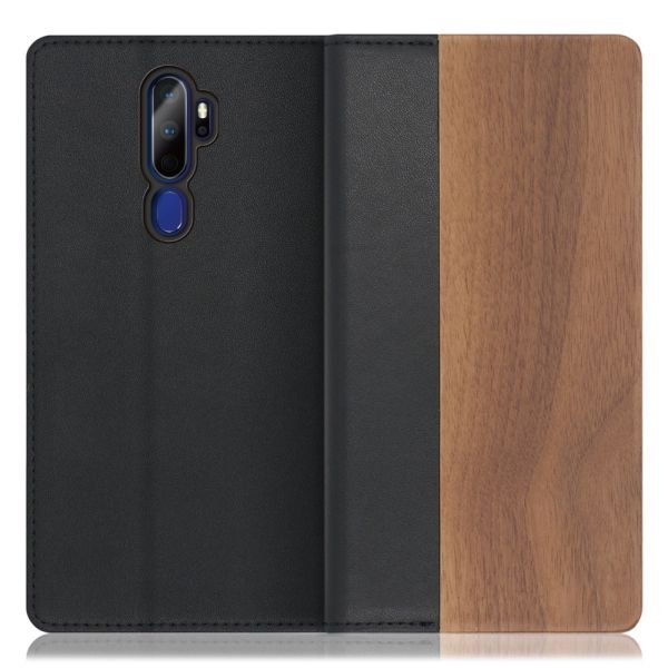 [ LOOF NATURE ] OPPO A5 2020 a52020 oppoa5 スマホケース ケース カバー 手帳型ケース カード収納 マグネット付き 天然木 本革 ベルトなし [ OPPO A5 2020 ]