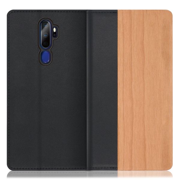 [ LOOF NATURE ] OPPO A5 2020 a52020 oppoa5 スマホケース ケース カバー 手帳型ケース カード収納 マグネット付き 天然木 本革 ベルトなし [ OPPO A5 2020 ]