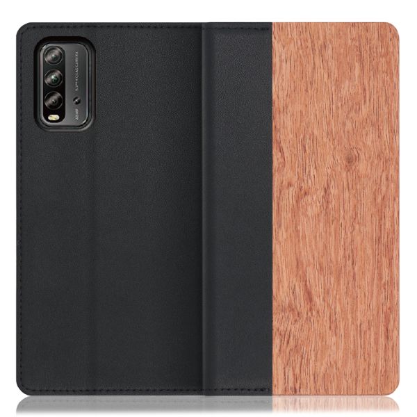 [ LOOF NATURE ] Xiaomi Redmi 9T redmi9t スマホケース ケース カバー 手帳型ケース カード収納 マグネット付き 天然木 本革 ベルトなし [ Redmi 9T ]