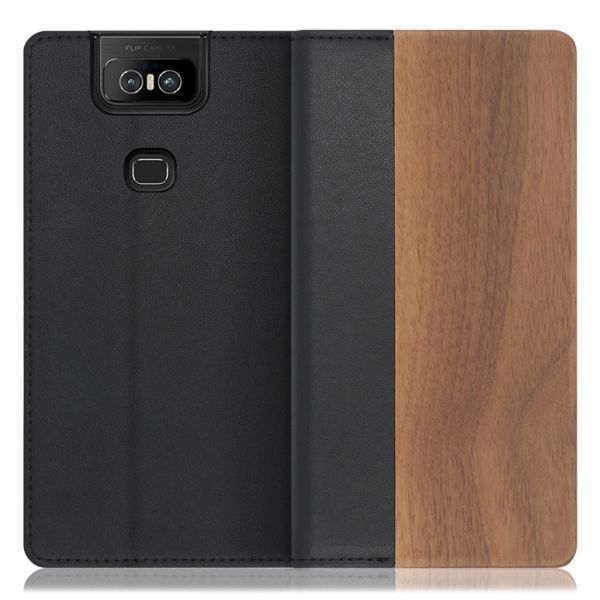 [ LOOF NATURE ] ZenFone 6 / 6 Edition 30 ZS630KL zenfone6 zenfone6edition30 6edition30 6edition スマホケース ケース カバー 手帳型ケース カード収納 マグネット付き 天然木 本革 ベルトなし [ ZenFone 6/6 Edition 30 ]