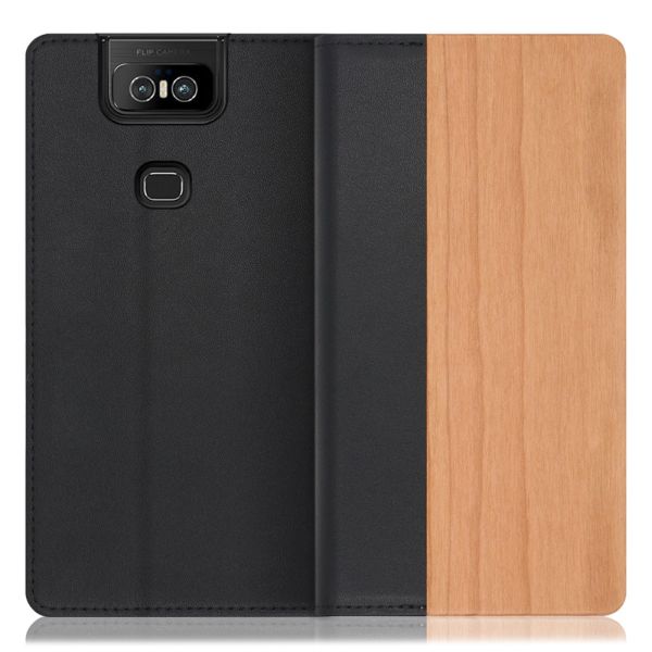 [ LOOF NATURE ] ZenFone 6 / 6 Edition 30 ZS630KL zenfone6 zenfone6edition30 6edition30 6edition スマホケース ケース カバー 手帳型ケース カード収納 マグネット付き 天然木 本革 ベルトなし [ ZenFone 6/6 Edition 30 ]