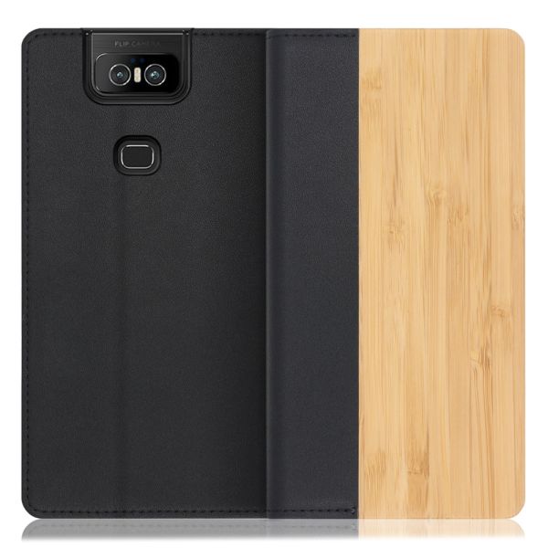 [ LOOF NATURE ] ZenFone 6 / 6 Edition 30 ZS630KL zenfone6 zenfone6edition30 6edition30 6edition スマホケース ケース カバー 手帳型ケース カード収納 マグネット付き 天然木 本革 ベルトなし [ ZenFone 6/6 Edition 30 ]