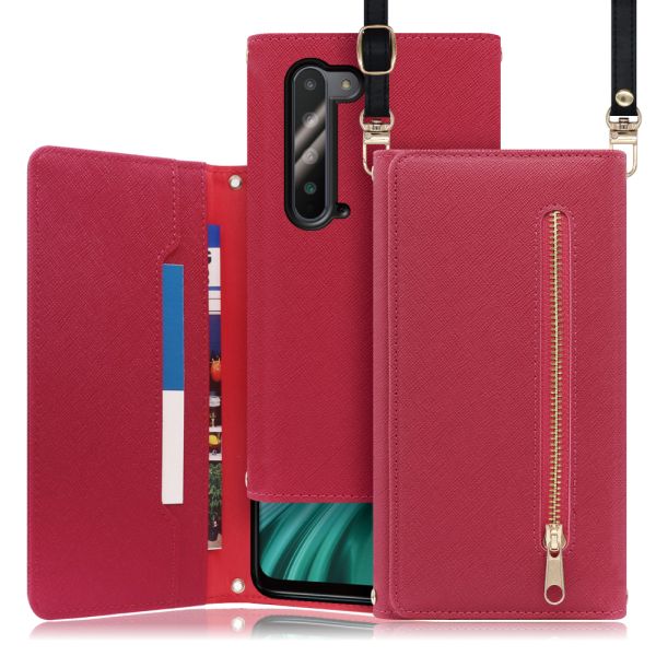 [ LOOF SHOULDER ] AQUOS R5G SH-51A / SHG01  スマホケース ケース カバー ショルダー スマホショルダー ストラップ 肩掛け 首掛け 手帳型ケース カード収納 マグネット付き ベルトなし [ AQUOS R5G ]
