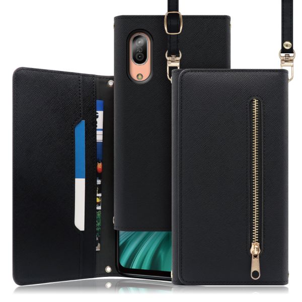 [ LOOF SHOULDER ] AQUOS sense3 / sense3 lite / sense3 basic sense 3 3lite 3basic sense3lite sense3basic スマホケース ケース カバー ショルダー スマホショルダー ストラップ 肩掛け 首掛け 手帳型ケース カード収納 マグネット付き ベルトなし [ AQUOS sense3 / sense3 lite / sense3 basic ]