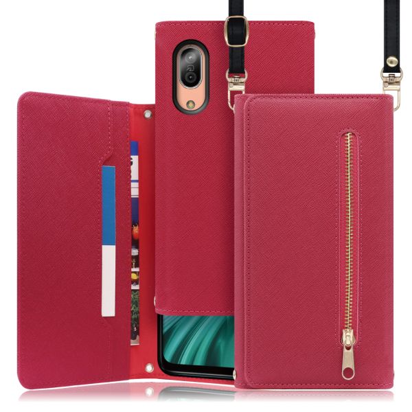 [ LOOF SHOULDER ] AQUOS sense3 / sense3 lite / sense3 basic sense 3 3lite 3basic sense3lite sense3basic スマホケース ケース カバー ショルダー スマホショルダー ストラップ 肩掛け 首掛け 手帳型ケース カード収納 マグネット付き ベルトなし [ AQUOS sense3 / sense3 lite / sense3 basic ]