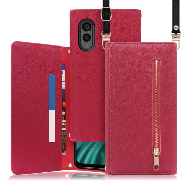 [ LOOF SHOULDER ] arrows N F-51C arrowsn アローズ FUJITSU FCNT スマホケース ケース カバー ショルダー スマホショルダー ストラップ 肩掛け 首掛け 手帳型ケース カード収納 マグネット付き ベルトなし [ arrows N F-51C ]