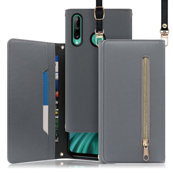 [ LOOF SHOULDER ] HUAWEI P40 lite E p40litee p40lite litee スマホケース ケース カバー ショルダー スマホショルダー ストラップ 肩掛け 首掛け 手帳型ケース カード収納 マグネット付き ベルトなし [ HUAWEI P40 lite E ]