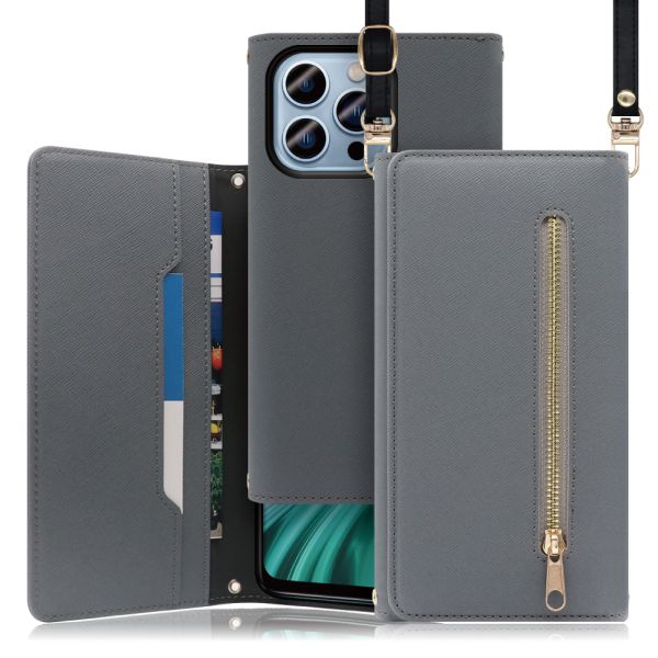 [ LOOF SHOULDER ] iPhone 14 Pro Max iphone14promax 14promax プロマックス スマホケース ケース カバー ショルダー スマホショルダー ストラップ 肩掛け 首掛け 手帳型ケース カード収納 マグネット付き ベルトなし [ iPhone 14 Pro Max ]