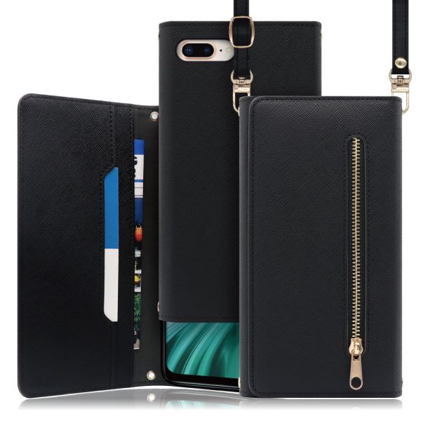 [ LOOF SHOULDER ] iPhone 7 Plus / 8 Plus iphone7plus iphone8plus 7plus 8plus スマホケース ケース カバー ショルダー スマホショルダー ストラップ 肩掛け 首掛け 手帳型ケース カード収納 マグネット付き ベルトなし [ iPhone 7 Plus / 8 Plus ]