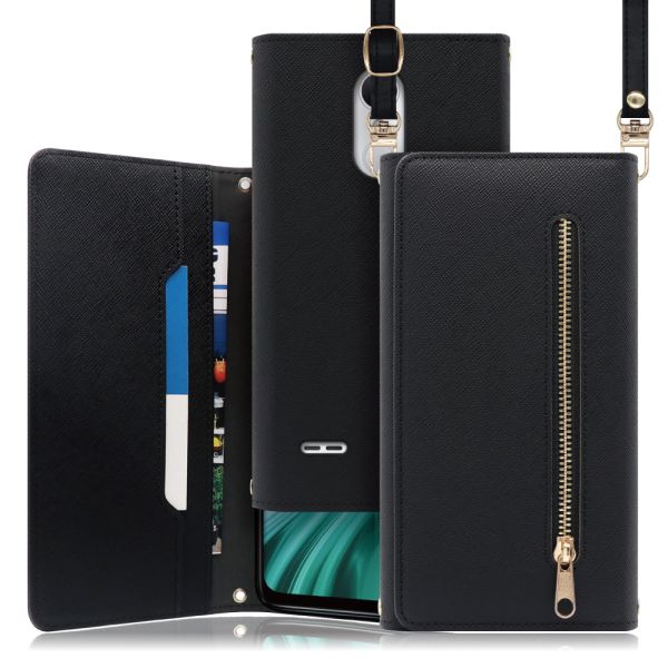 [ LOOF SHOULDER ] LG it LGV36 lgit スマホケース ケース カバー ショルダー スマホショルダー ストラップ 肩掛け 首掛け 手帳型ケース カード収納 マグネット付き ベルトなし [ LG it / LGV36 ]