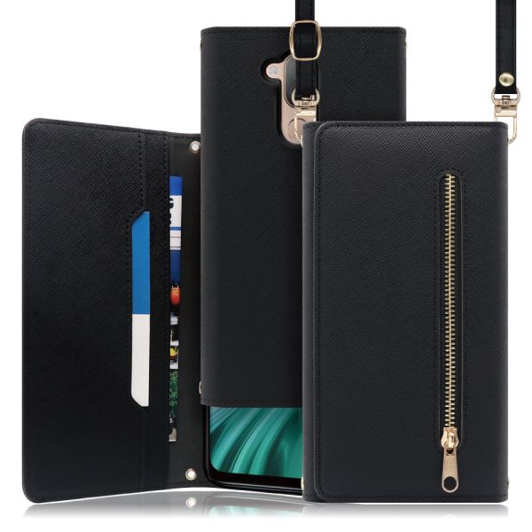 [ LOOF SHOULDER ] LG style2 L-01L lgstyle2 スマホケース ケース カバー ショルダー スマホショルダー ストラップ 肩掛け 首掛け 手帳型ケース カード収納 マグネット付き ベルトなし [ LG style2 ]