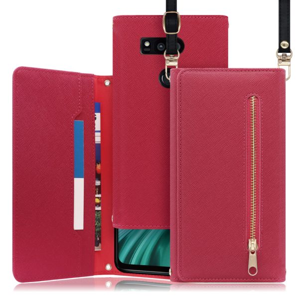 [ LOOF SHOULDER ] LG V30+ LG V35 / L-01K lgv30+ lgv30plus v30plus lgv35 スマホケース ケース カバー ショルダー スマホショルダー ストラップ 肩掛け 首掛け 手帳型ケース カード収納 マグネット付き ベルトなし [ LG V30+ / LGV35 ]