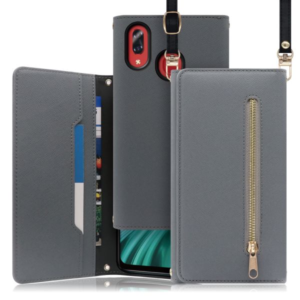 [ LOOF SHOULDER ] Libero S10 liberos10 リベロs10 スマホケース ケース カバー ショルダー スマホショルダー ストラップ 肩掛け 首掛け 手帳型ケース カード収納 マグネット付き ベルトなし [ Libero S10 ]