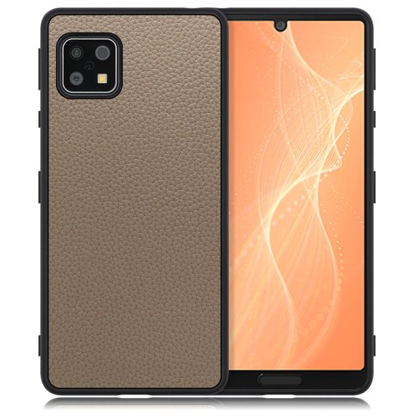 [ LOOF LUXURY-SHELL ] AQUOS sense4 / sense4 lite / sense4 basic / sense5G / やさしいスマホ2 sense 4 4lite 4basic 5G sense4lite sense4basic スマホケース 背面 ケース カバー ハードケース 本革 ストラップホール [ AQUOS sense4/4 lite/4 basic/sense5G/やさしいスマホ2 ]