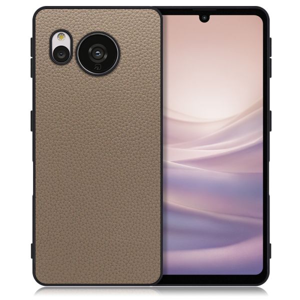 [ LOOF LUXURY-SHELL ] AQUOS sense7 sense 7 スマホケース 背面 ケース カバー ハードケース 本革 ストラップホール [ AQUOS sense7 ]