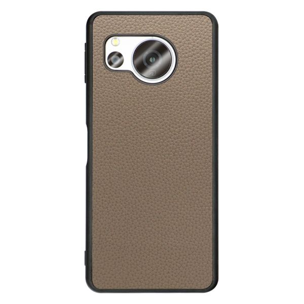 [ LOOF LUXURY-SHELL ] AQUOS sense8 SH-54D / SHG11 sense 8 スマホケース 背面 ケース カバー ハードケース 本革 ストラップホール [ AQUOS sense8 ]